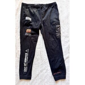 Brooklyn Cloth The Jogger Mens Large Black Graphic Streetwear Out Of Service